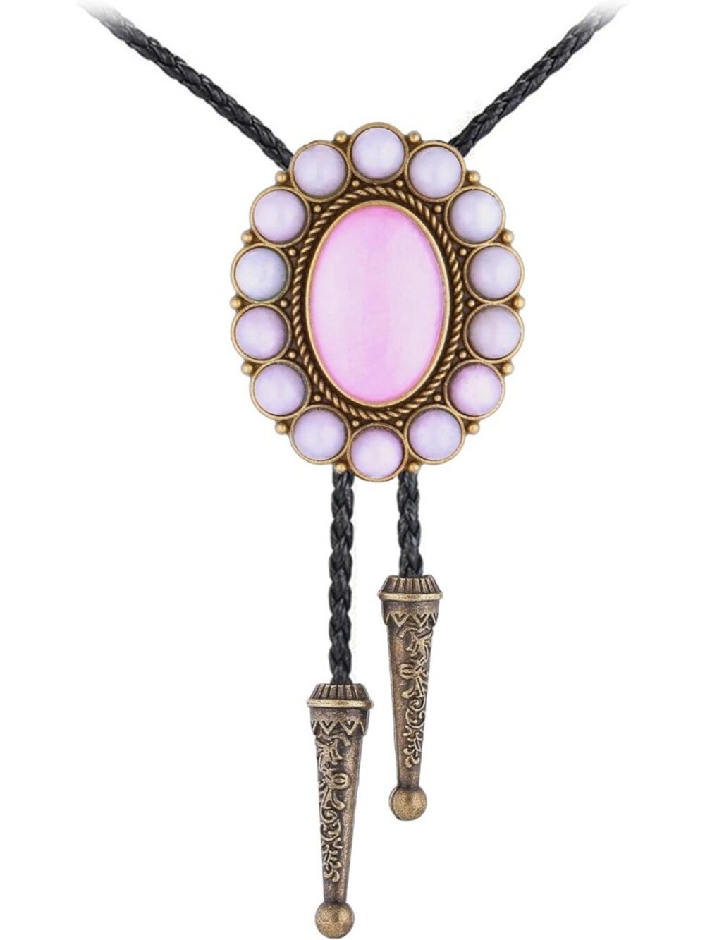 Stylish Bolo Tie for Men & Women - Leather Necktie with Turquoise Western Charm